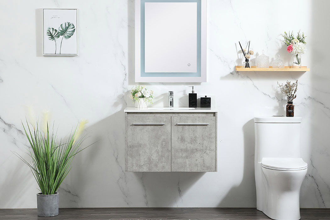 Elegant Bathroom Vanity - Concrete Gray (VF44530MCG-BS)