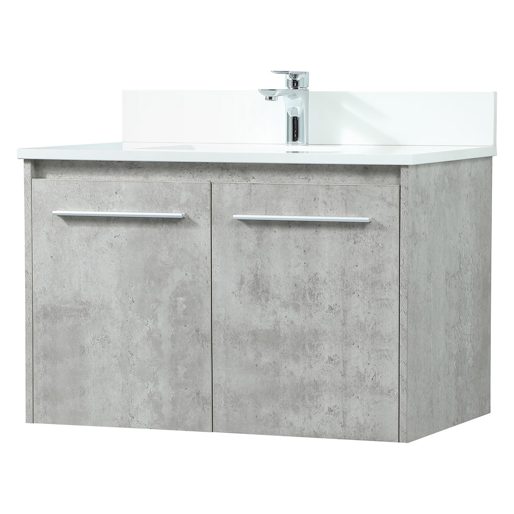 Elegant Bathroom Vanity - Concrete Gray (VF44530MCG-BS)