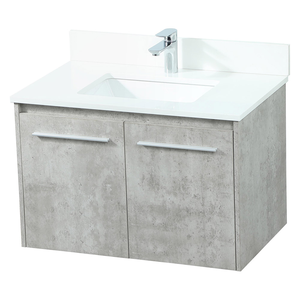 Elegant Bathroom Vanity - Concrete Gray (VF44530MCG-BS)