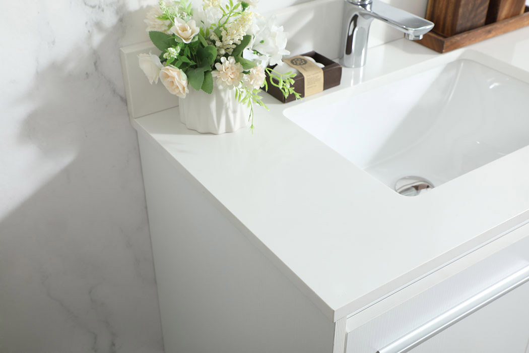 Elegant Bathroom Vanity - White (VF44530MWH-BS)