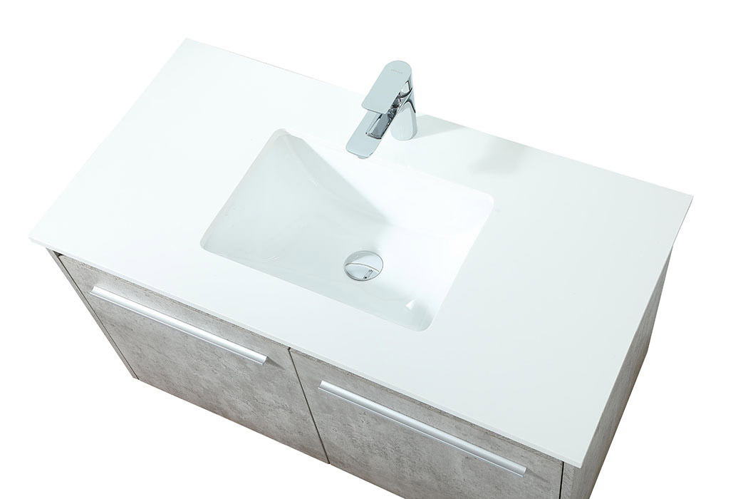 Elegant Bathroom Vanity - Concrete Gray (VF44536MCG)