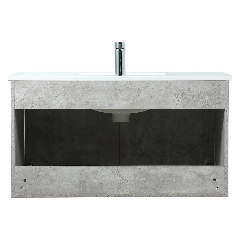 Elegant Bathroom Vanity - Concrete Gray (VF44536MCG)