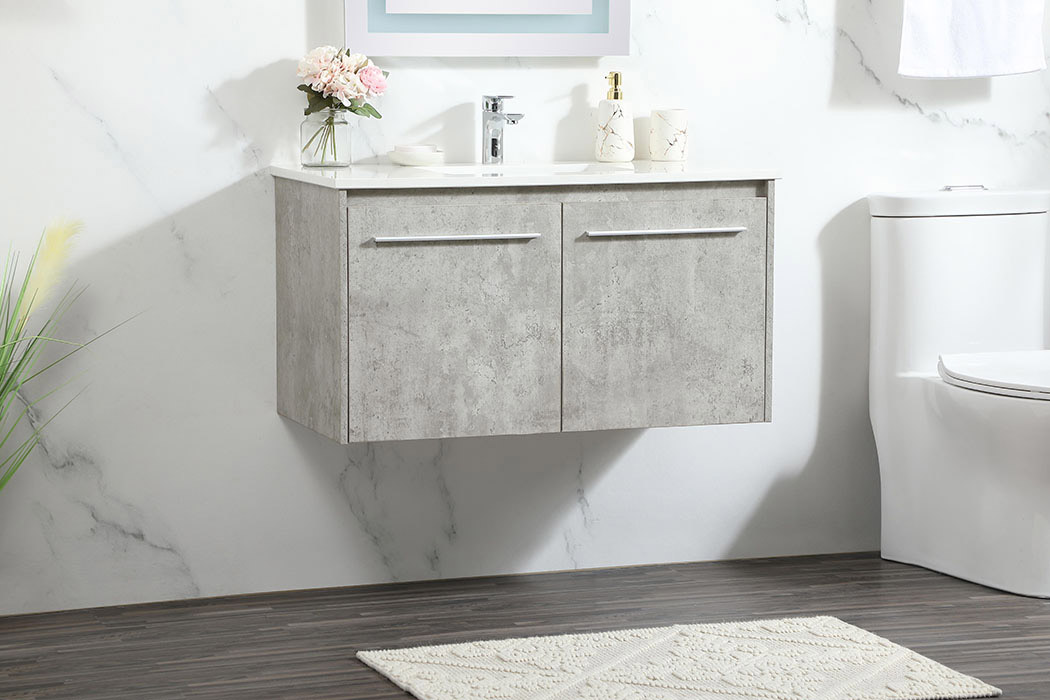 Elegant Bathroom Vanity - Concrete Gray (VF44536MCG)