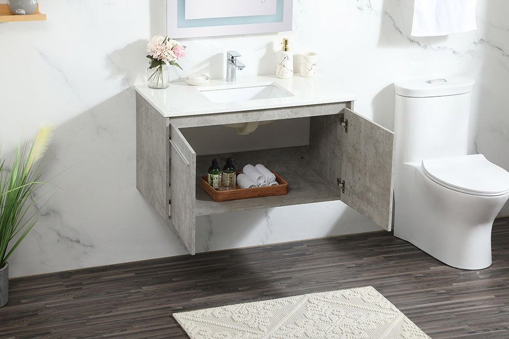 Elegant Bathroom Vanity - Concrete Gray (VF44536MCG)