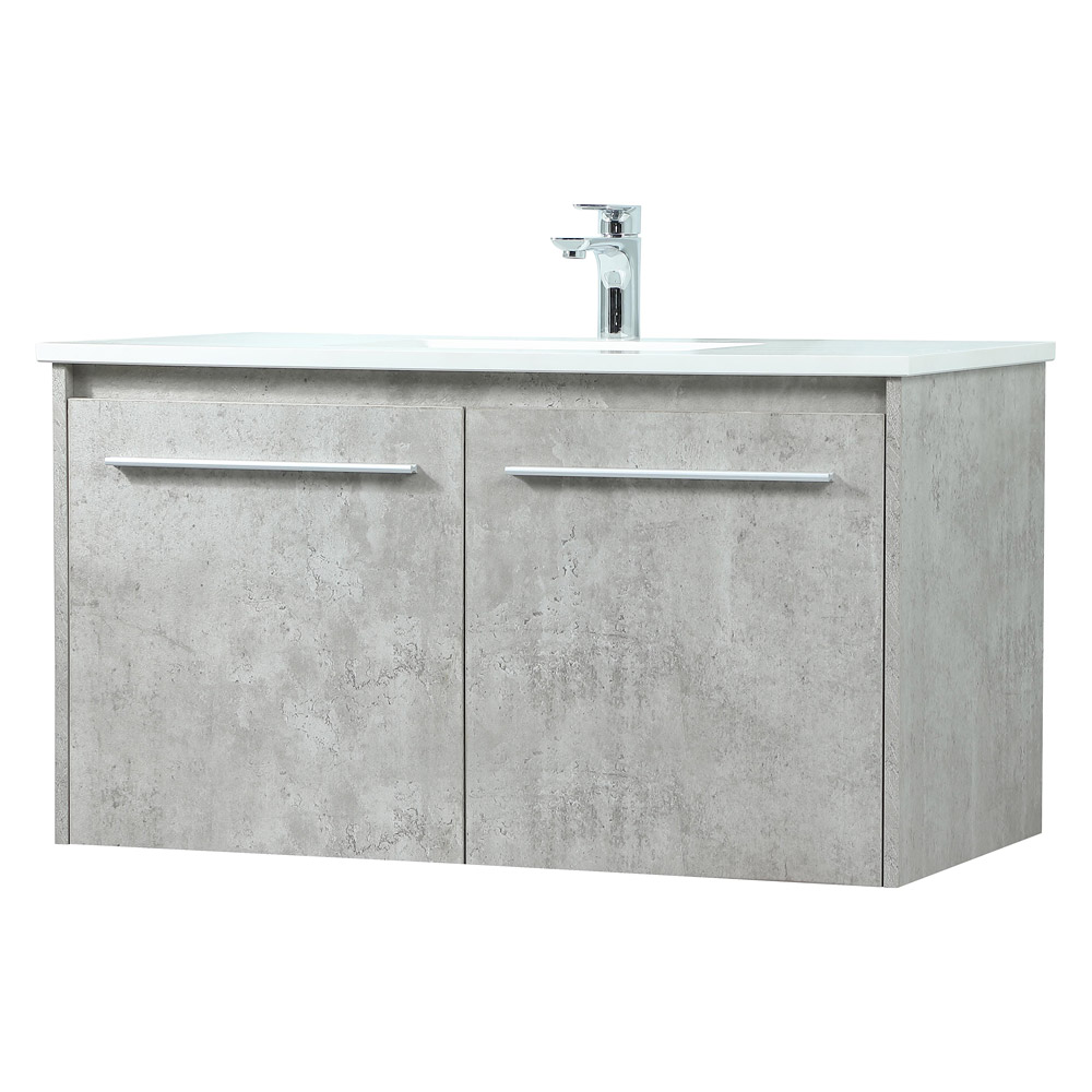 Elegant Bathroom Vanity - Concrete Gray (VF44536MCG)