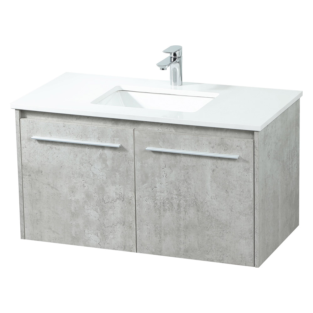 Elegant Bathroom Vanity - Concrete Gray (VF44536MCG)