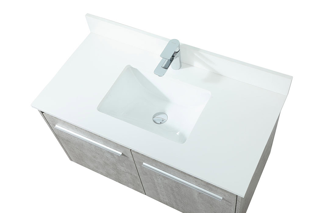 Elegant Bathroom Vanity - Concrete Gray (VF44536MCG-BS)