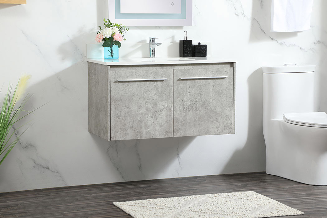 Elegant Bathroom Vanity - Concrete Gray (VF44536MCG-BS)