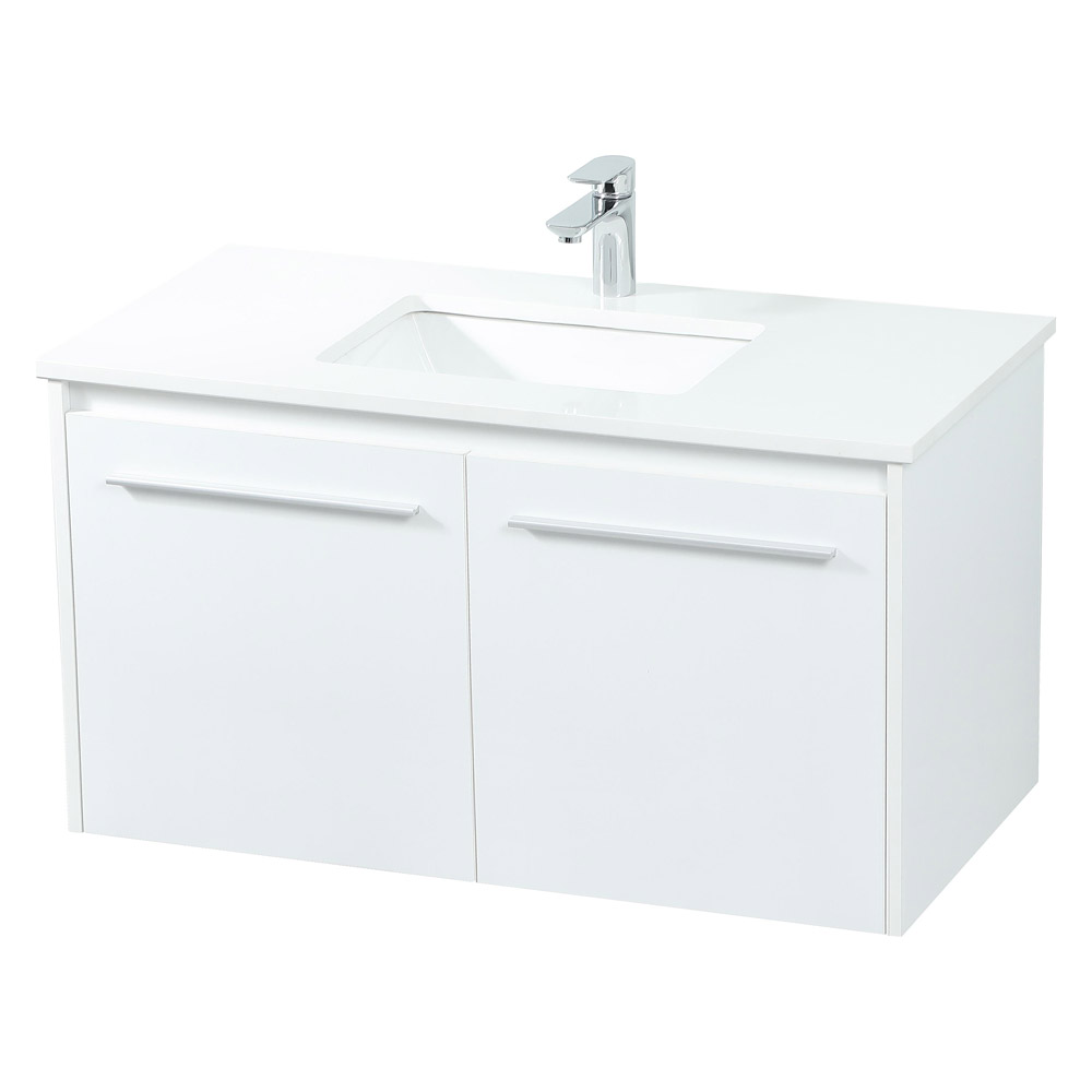 Elegant Bathroom Vanity - White (VF44536MWH)