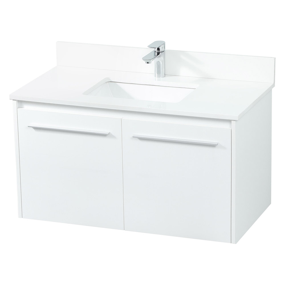 Elegant Bathroom Vanity - White (VF44536MWH-BS)