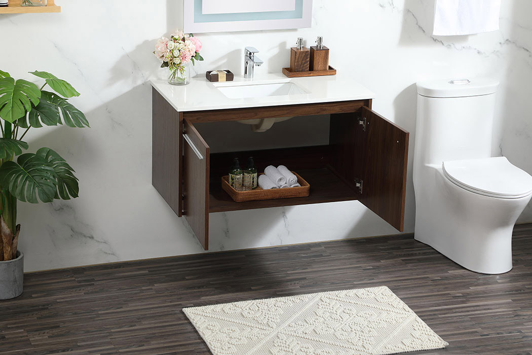 Elegant Bathroom Vanity - Walnut (VF44536MWT)