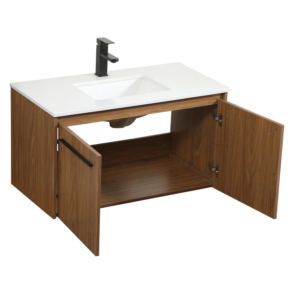 Elegant Bathroom Vanity - Walnut Brown (VF44536WB)