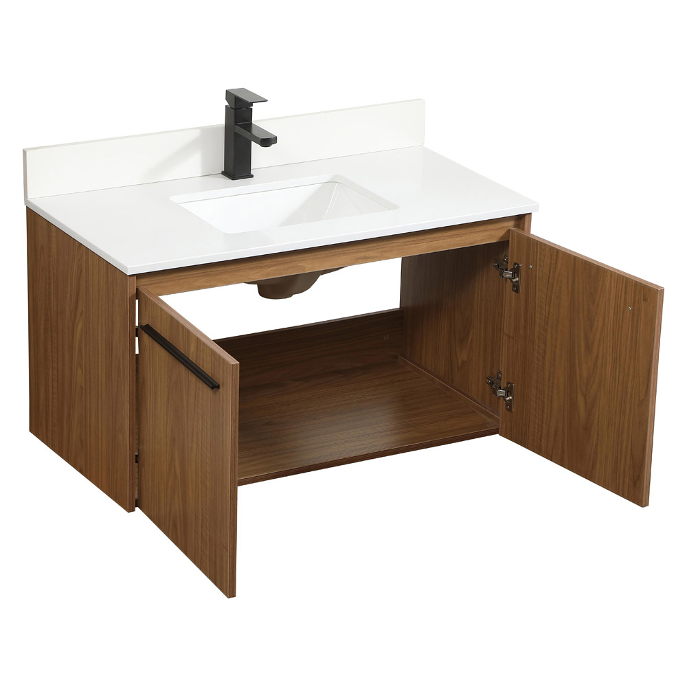 Elegant Bathroom Vanity - Walnut Brown (VF44536WB-BS)