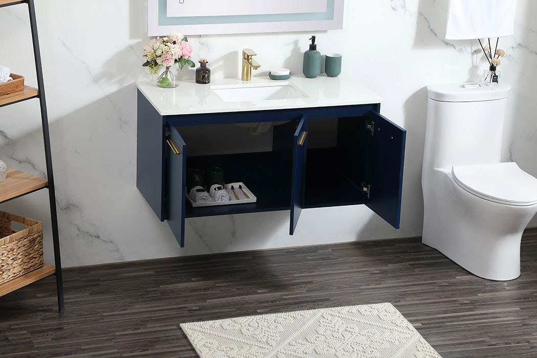 Elegant Bathroom Vanity - Blue (VF44540MBL)