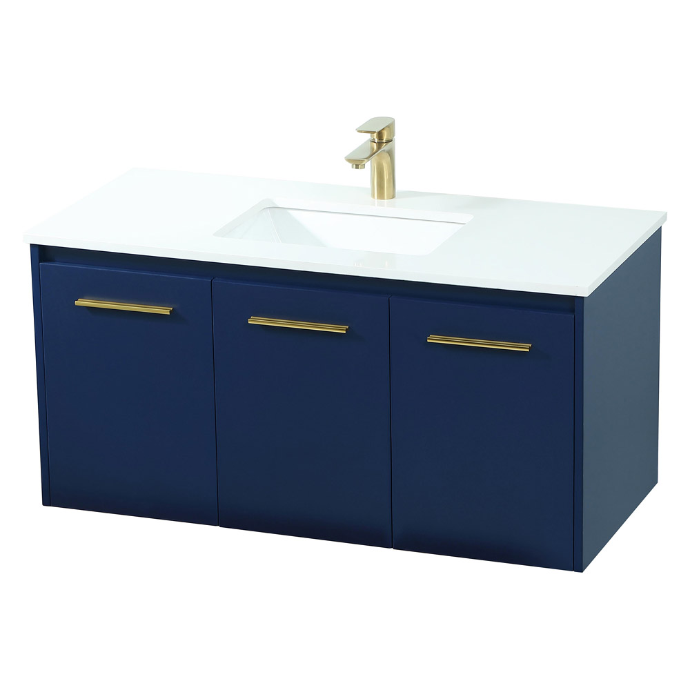 Elegant Bathroom Vanity - Blue (VF44540MBL)