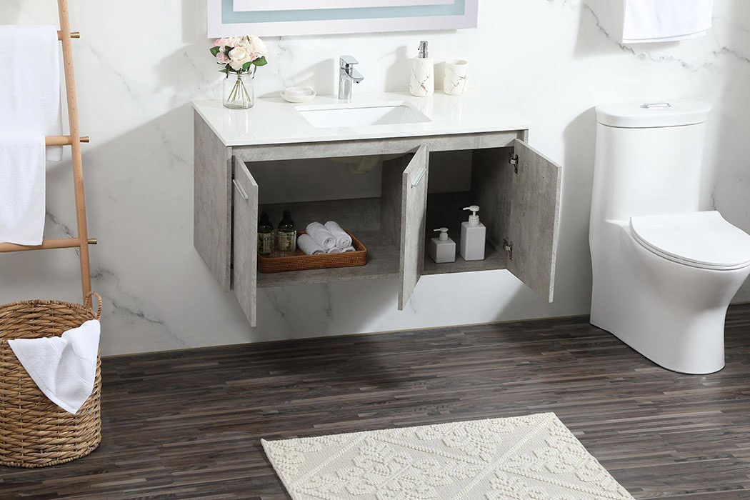 Elegant Bathroom Vanity - Concrete Gray (VF44540MCG)