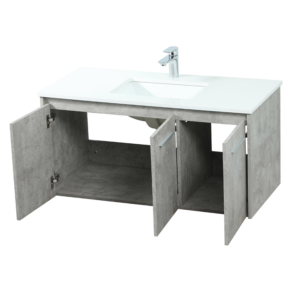 Elegant Bathroom Vanity - Concrete Gray (VF44540MCG)