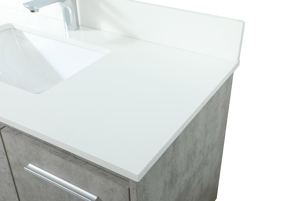 Elegant Bathroom Vanity - Concrete Gray (VF44540MCG-BS)