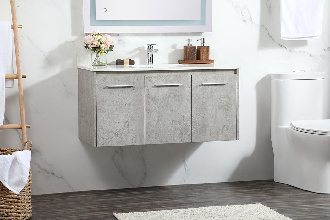 Elegant Bathroom Vanity - Concrete Gray (VF44540MCG-BS)