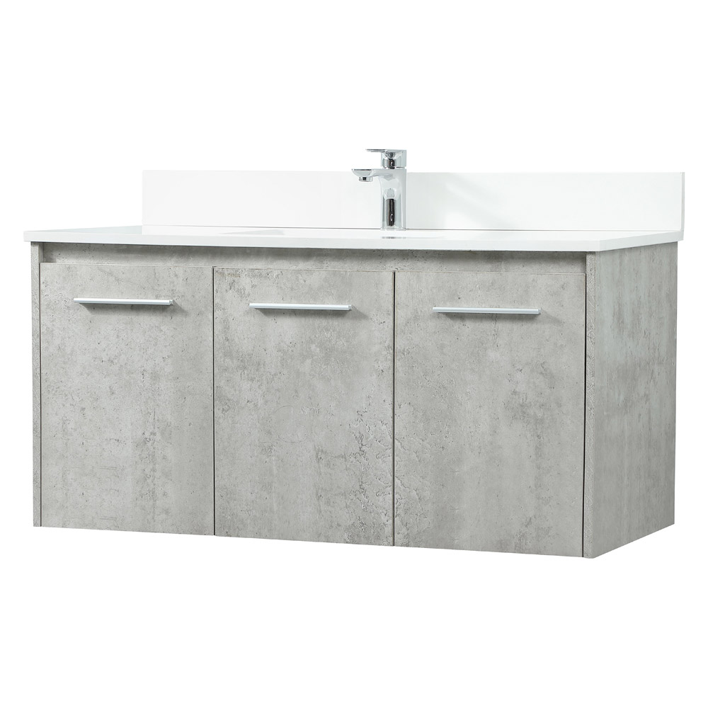 Elegant Bathroom Vanity - Concrete Gray (VF44540MCG-BS)