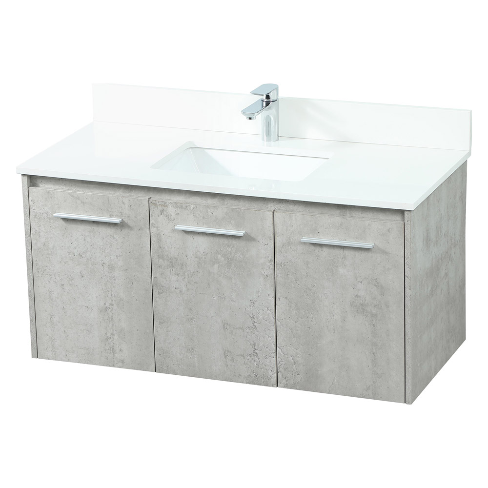 Elegant Bathroom Vanity - Concrete Gray (VF44540MCG-BS)