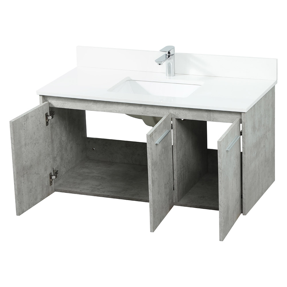 Elegant Bathroom Vanity - Concrete Gray (VF44540MCG-BS)