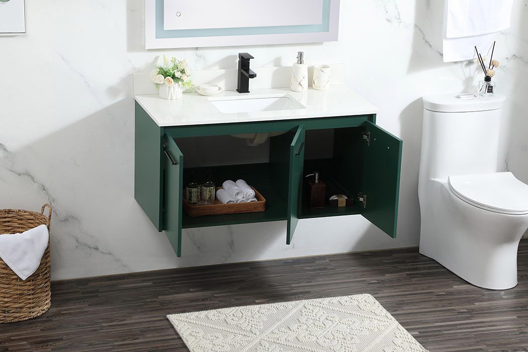 Elegant Bathroom Vanity - Green (VF44540MGN-BS)