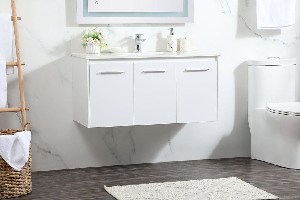 Elegant Bathroom Vanity - White (VF44540MWH-BS)