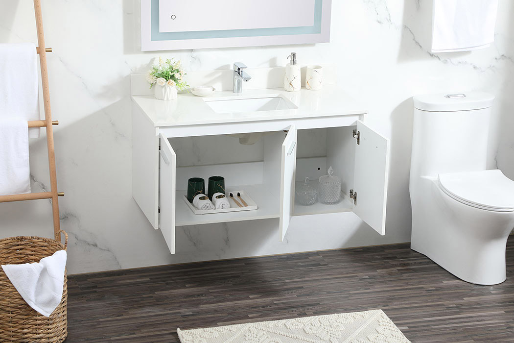 Elegant Bathroom Vanity - White (VF44540MWH-BS)