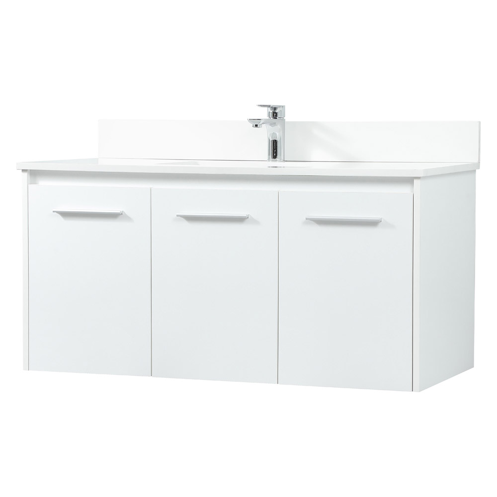 Elegant Bathroom Vanity - White (VF44540MWH-BS)