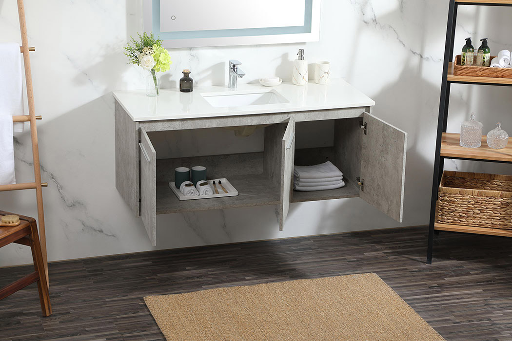 Elegant Bathroom Vanity - Concrete Gray (VF44548MCG)