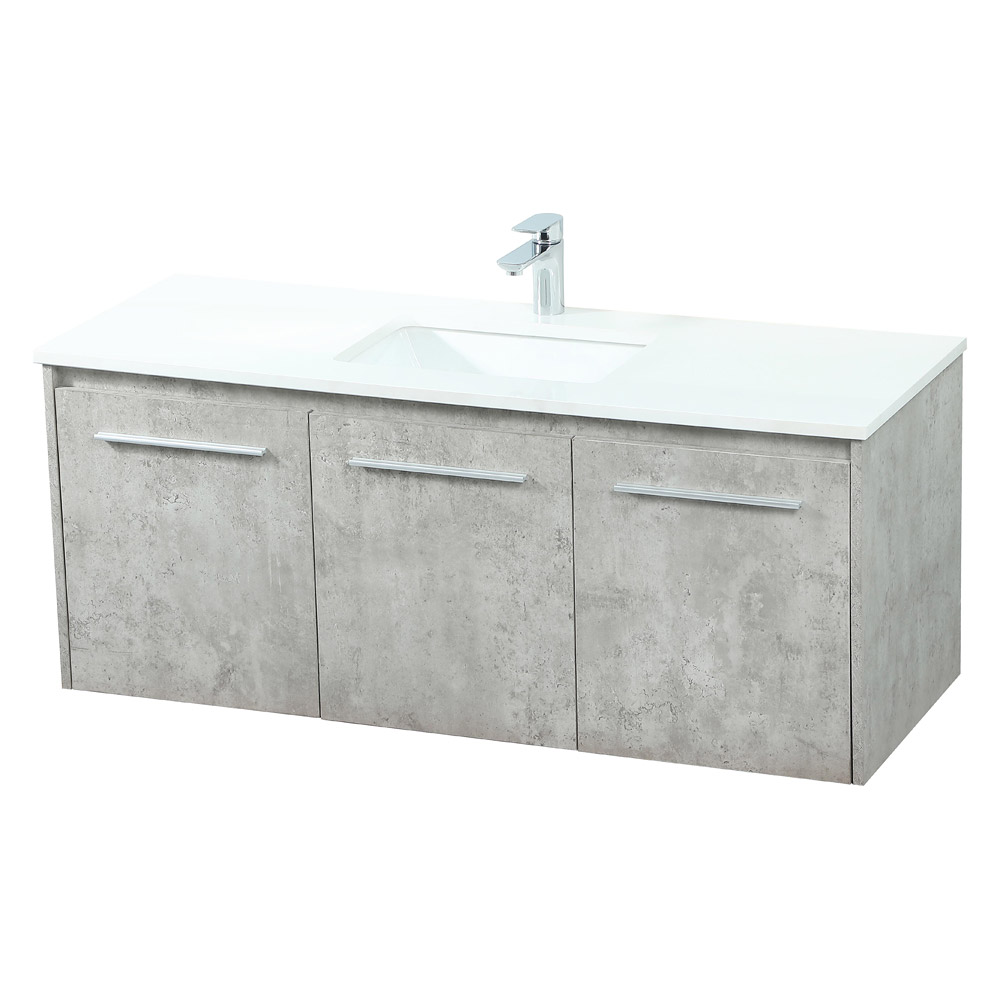 Elegant Bathroom Vanity - Concrete Gray (VF44548MCG)