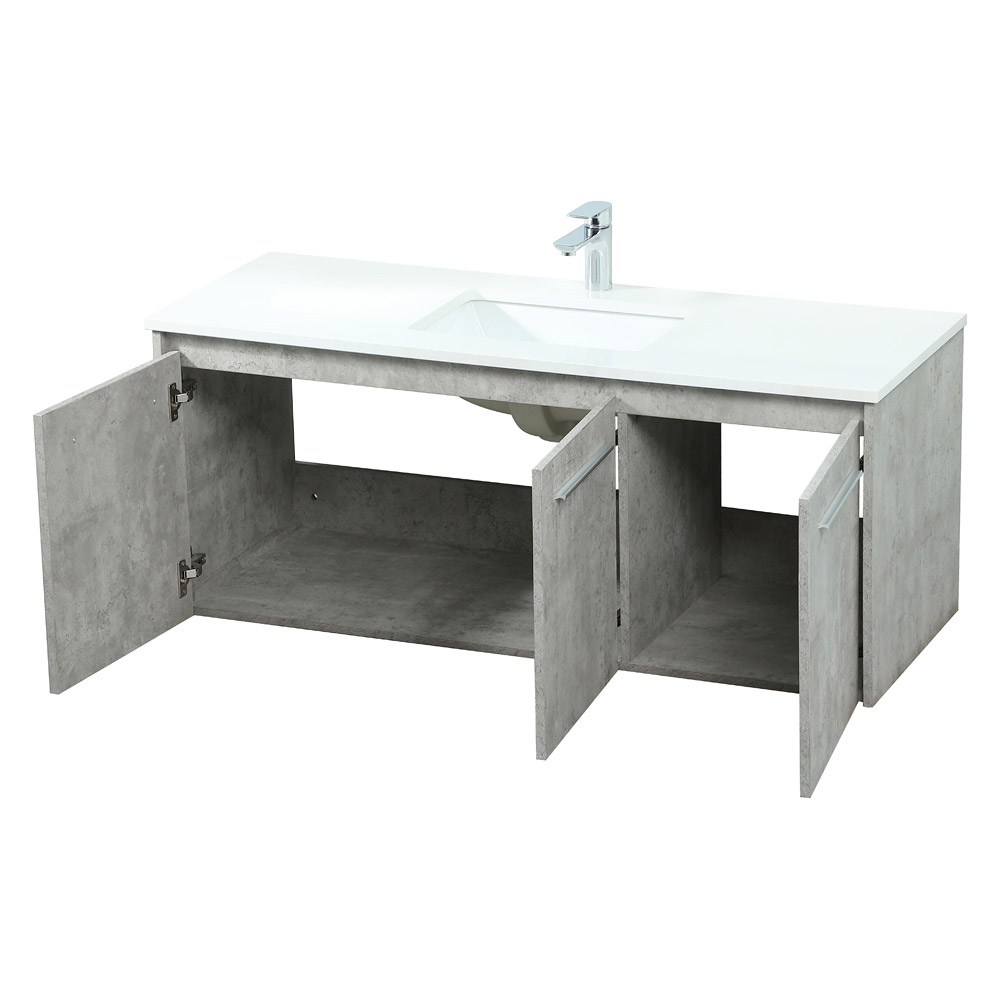 Elegant Bathroom Vanity - Concrete Gray (VF44548MCG)