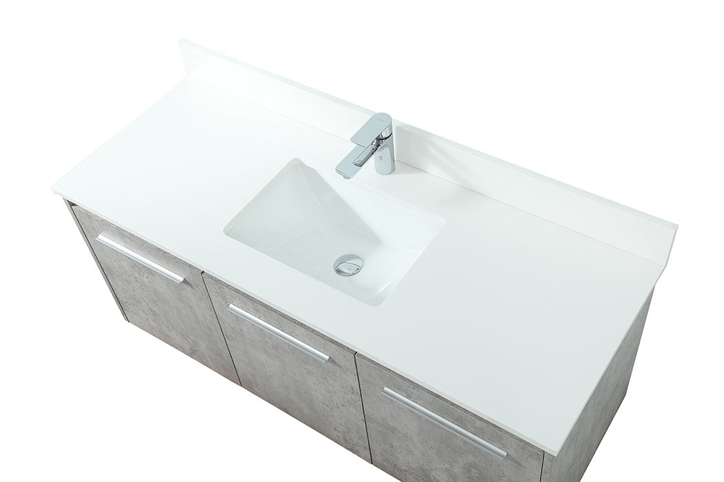 Elegant Bathroom Vanity - Concrete Gray (VF44548MCG-BS)