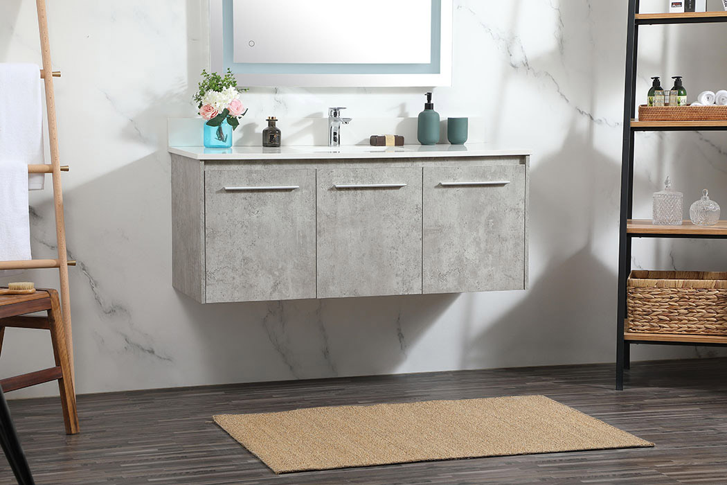 Elegant Bathroom Vanity - Concrete Gray (VF44548MCG-BS)