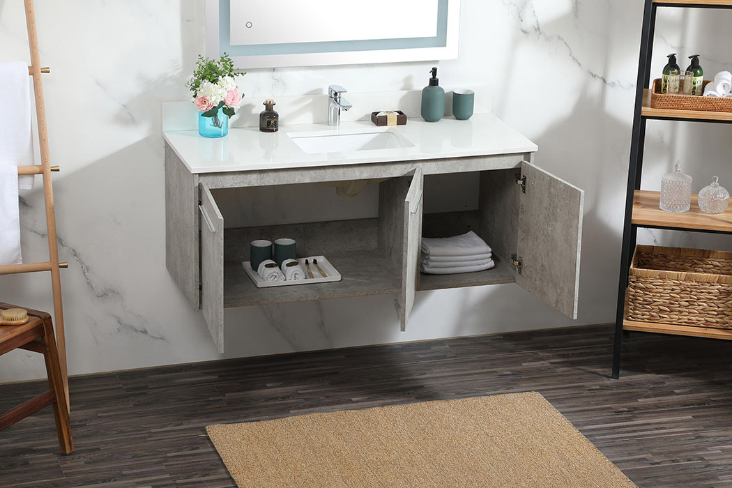 Elegant Bathroom Vanity - Concrete Gray (VF44548MCG-BS)