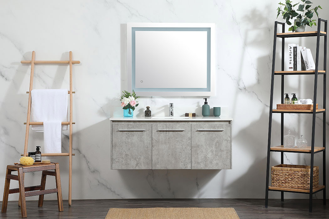 Elegant Bathroom Vanity - Concrete Gray (VF44548MCG-BS)