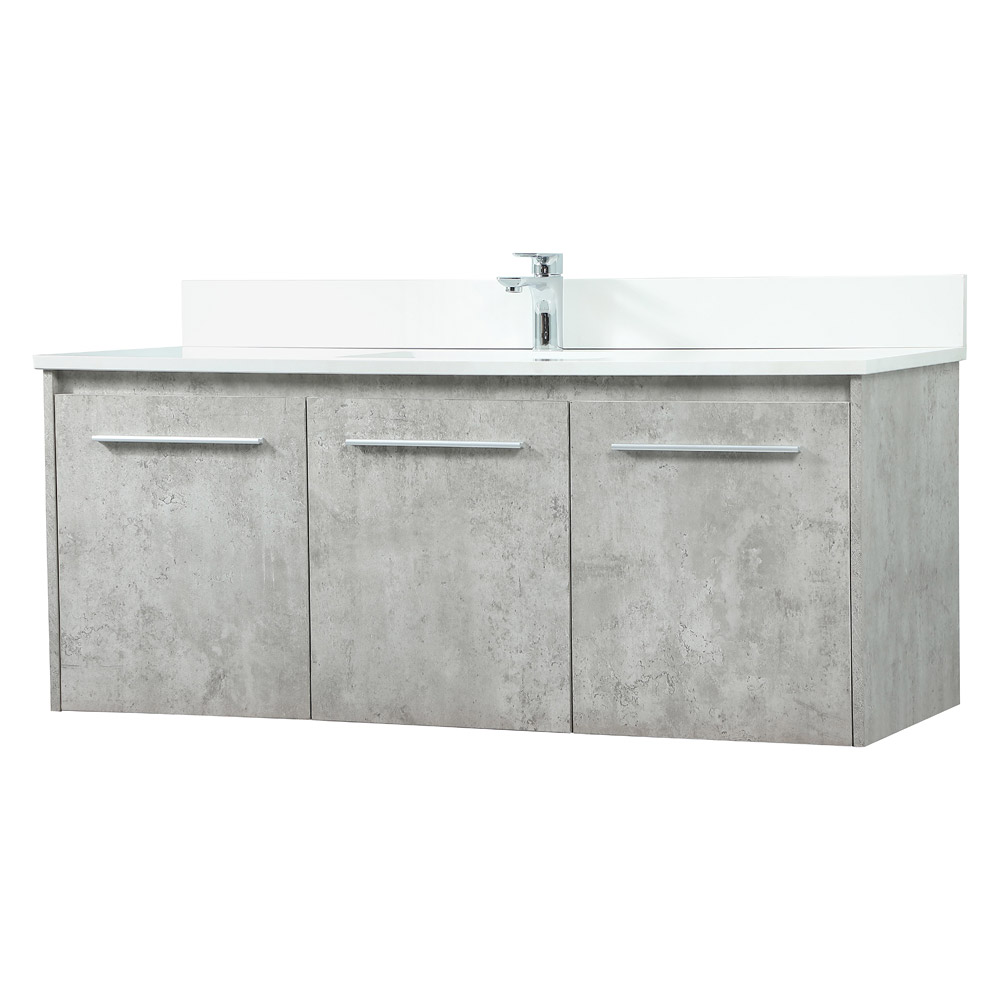 Elegant Bathroom Vanity - Concrete Gray (VF44548MCG-BS)