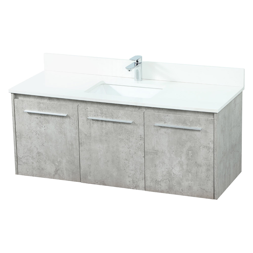 Elegant Bathroom Vanity - Concrete Gray (VF44548MCG-BS)