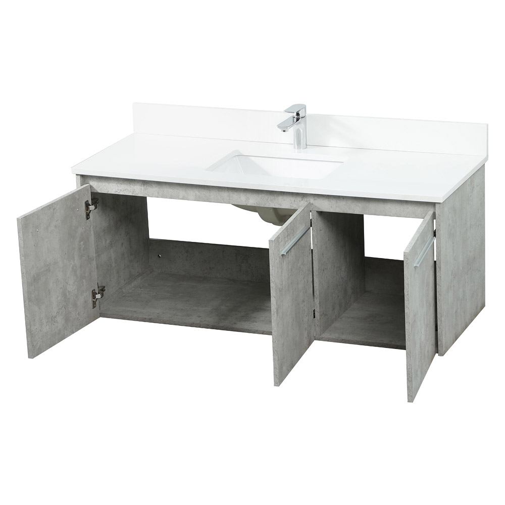 Elegant Bathroom Vanity - Concrete Gray (VF44548MCG-BS)