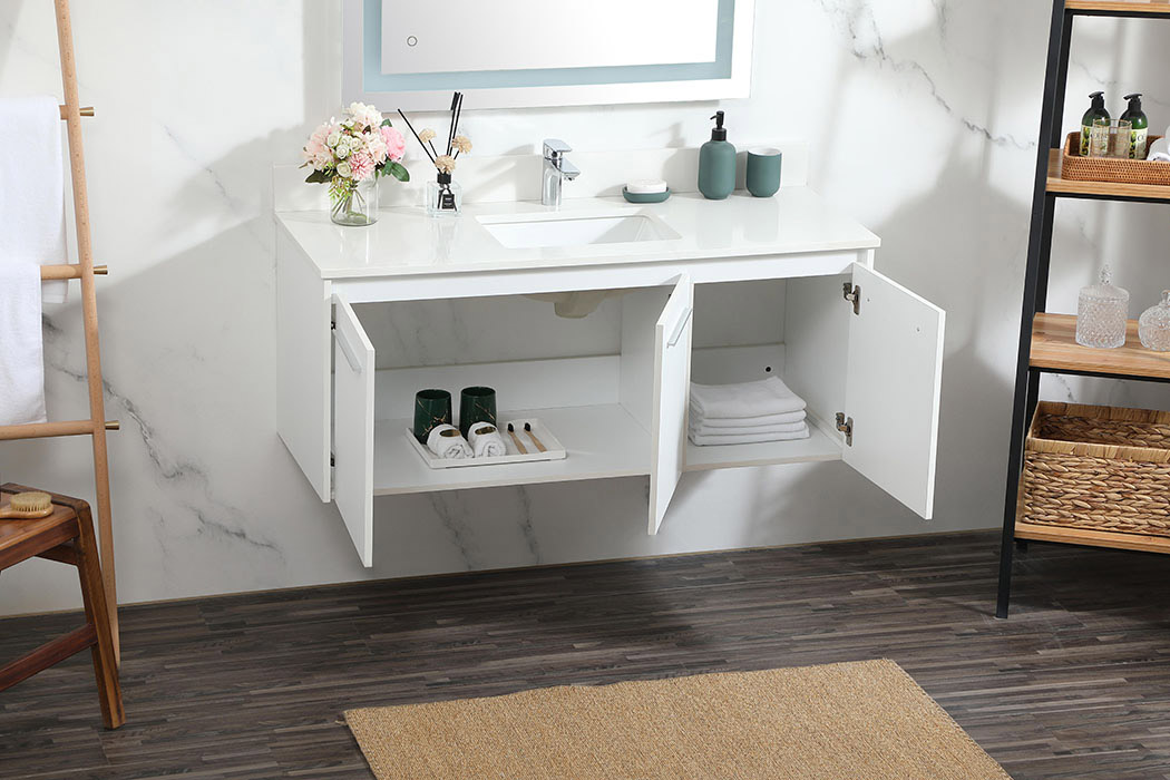 Elegant Bathroom Vanity - White (VF44548MWH-BS)