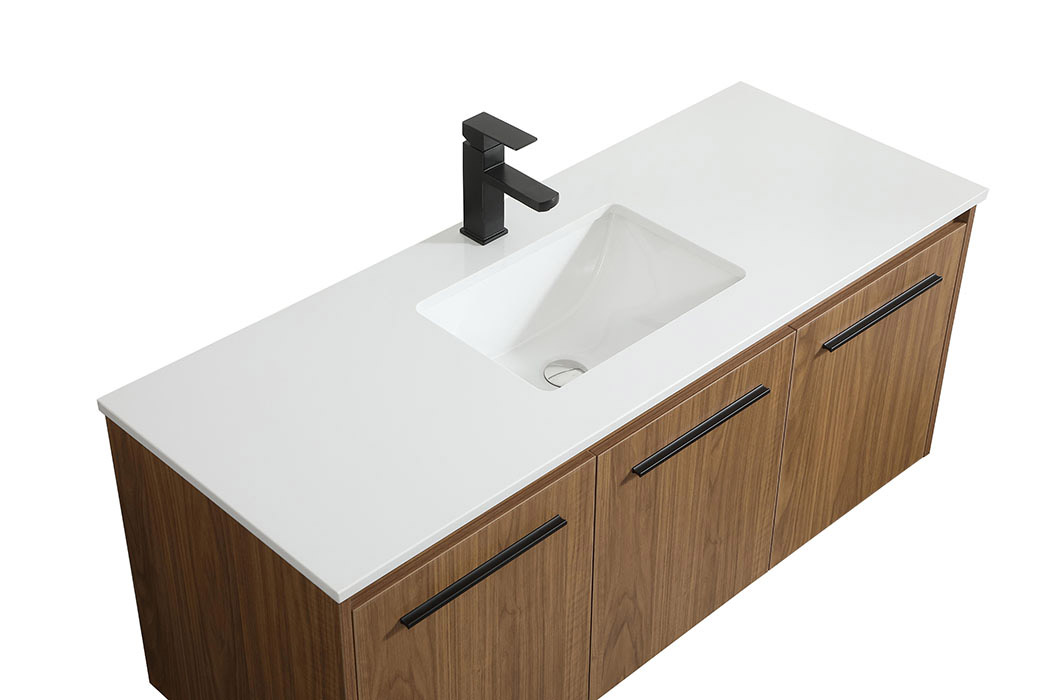 Elegant Bathroom Vanity - Walnut Brown (VF44548WB)