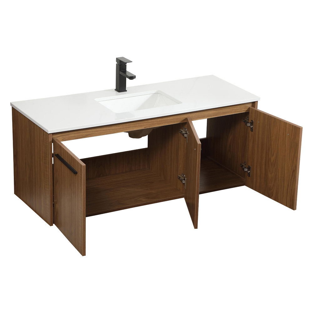 Elegant Bathroom Vanity - Walnut Brown (VF44548WB)