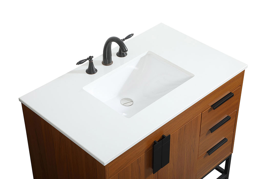 Elegant Bathroom Vanity - Teak (VF48836MTK)