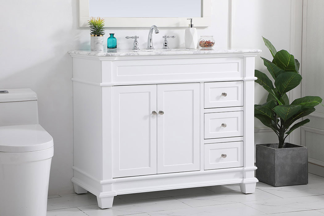 Elegant Bathroom Vanity - White (VF50042WH)