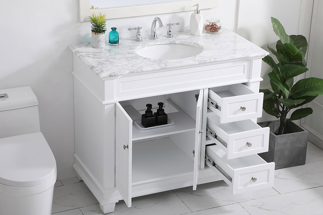 Elegant Bathroom Vanity - White (VF50042WH)