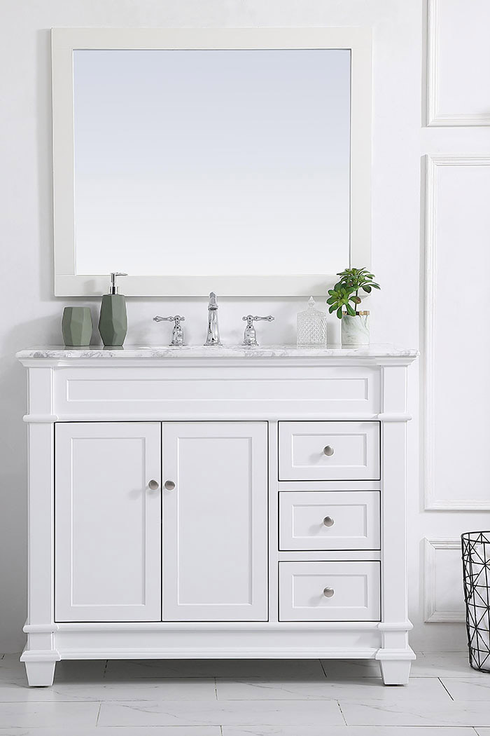 Elegant Bathroom Vanity - White (VF50042WH)