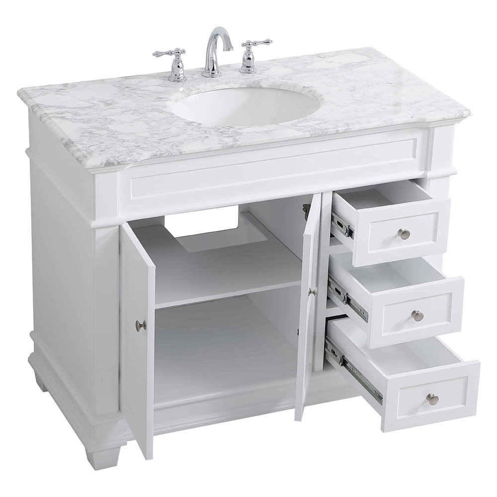 Elegant Bathroom Vanity - White (VF50042WH)