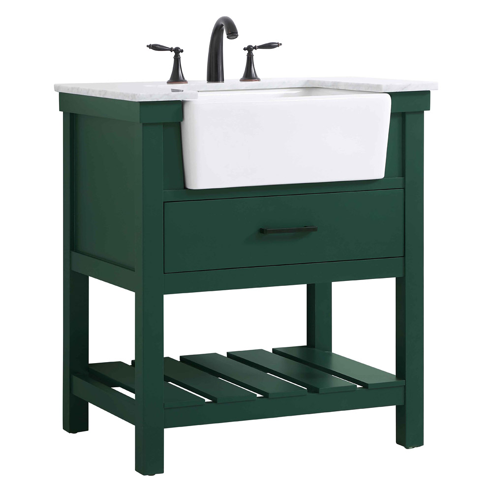 Elegant Bathroom Vanity - Green (VF60130GN)