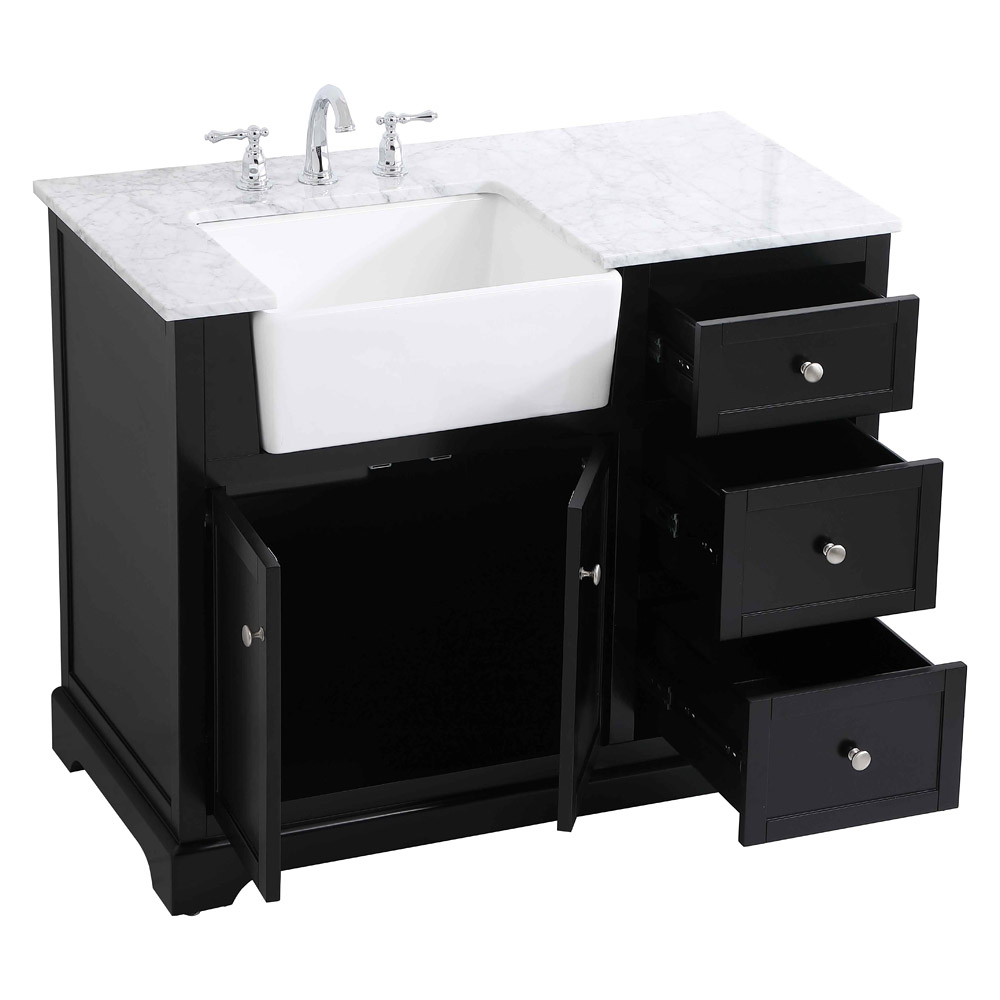 Elegant Bathroom Vanity - Black (VF60242BK)